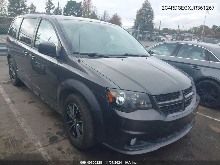 2018 Dodge Grand Caravan Gt VIN: 2C4RDGEGXJR361267 Lot: 40800228