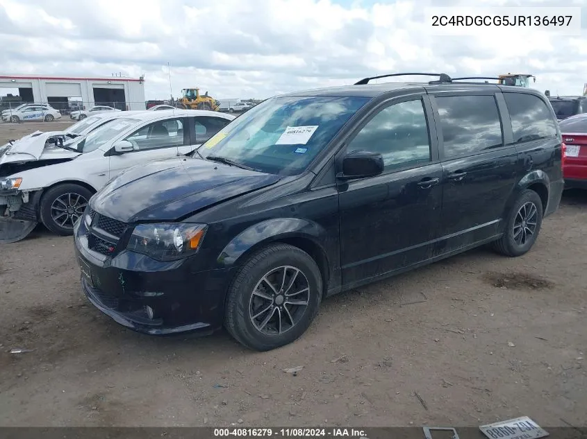 2C4RDGCG5JR136497 2018 Dodge Grand Caravan Sxt