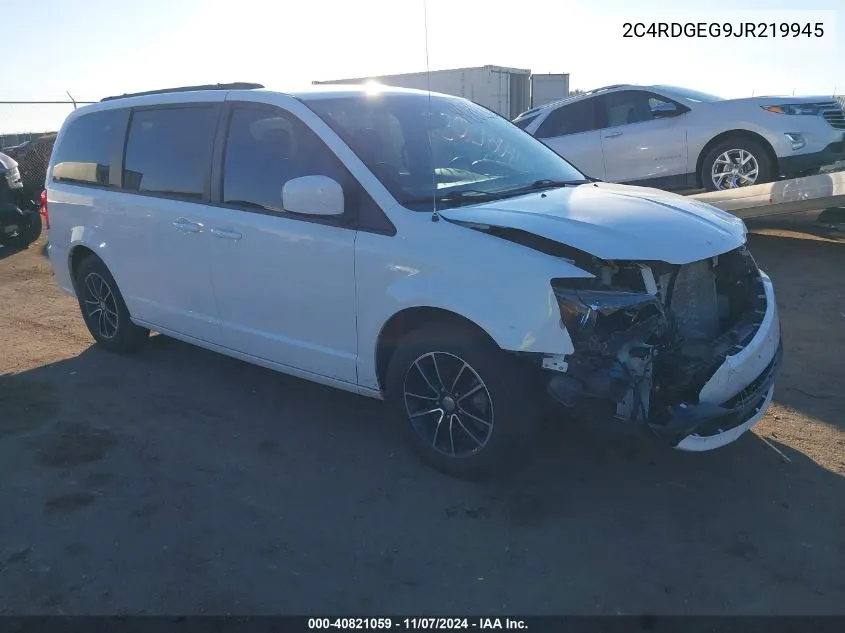 2018 Dodge Grand Caravan Gt VIN: 2C4RDGEG9JR219945 Lot: 40821059