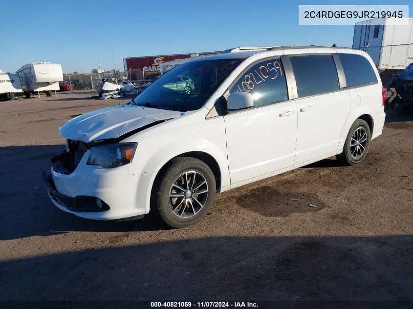 2018 Dodge Grand Caravan Gt VIN: 2C4RDGEG9JR219945 Lot: 40821059