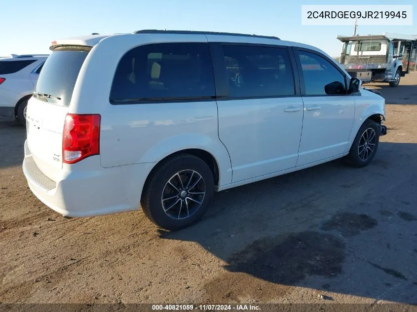 2018 Dodge Grand Caravan Gt VIN: 2C4RDGEG9JR219945 Lot: 40821059