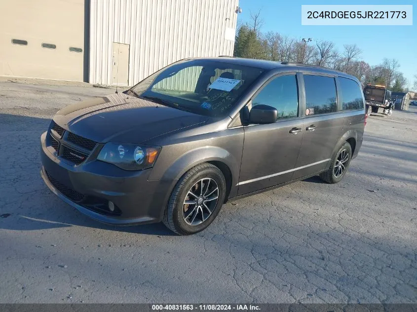 2018 Dodge Grand Caravan Gt VIN: 2C4RDGEG5JR221773 Lot: 40831563