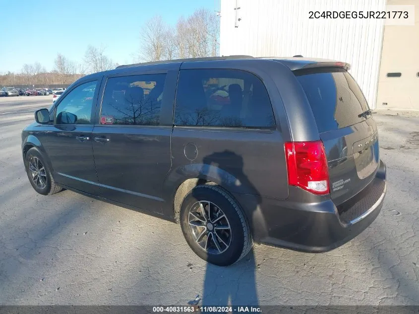 2018 Dodge Grand Caravan Gt VIN: 2C4RDGEG5JR221773 Lot: 40831563