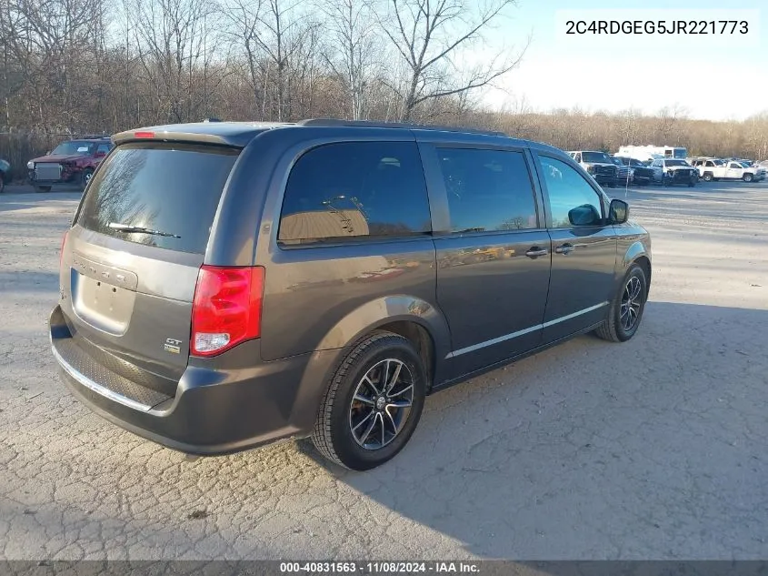 2018 Dodge Grand Caravan Gt VIN: 2C4RDGEG5JR221773 Lot: 40831563