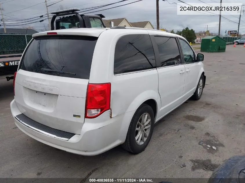 2018 Dodge Grand Caravan Sxt VIN: 2C4RDGCGXJR216359 Lot: 40836535