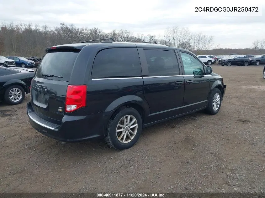 2018 Dodge Grand Caravan Sxt VIN: 2C4RDGCG0JR250472 Lot: 40911877