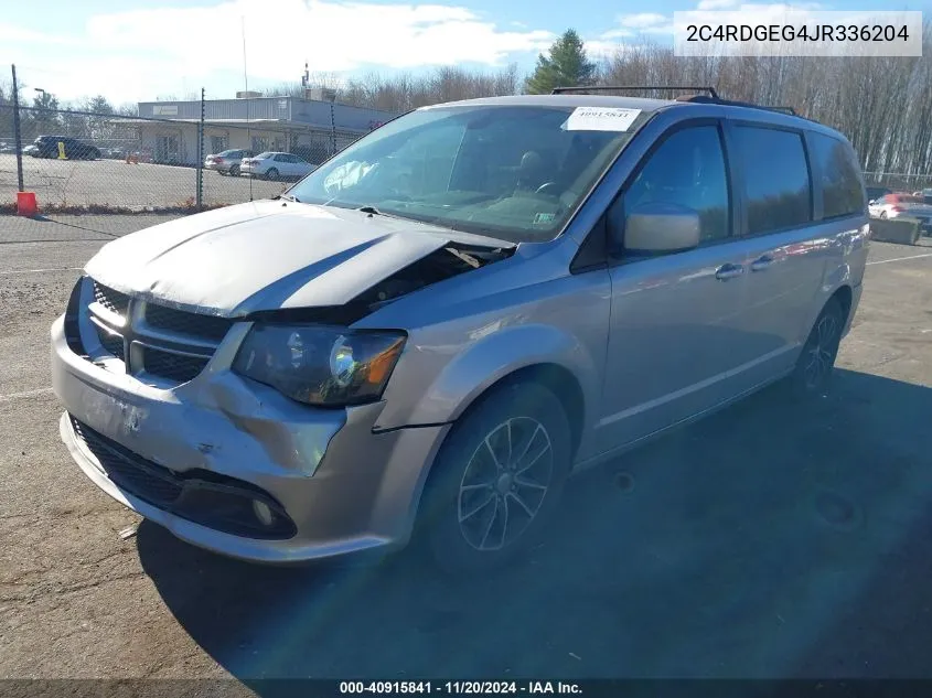 2018 Dodge Grand Caravan Gt VIN: 2C4RDGEG4JR336204 Lot: 40915841