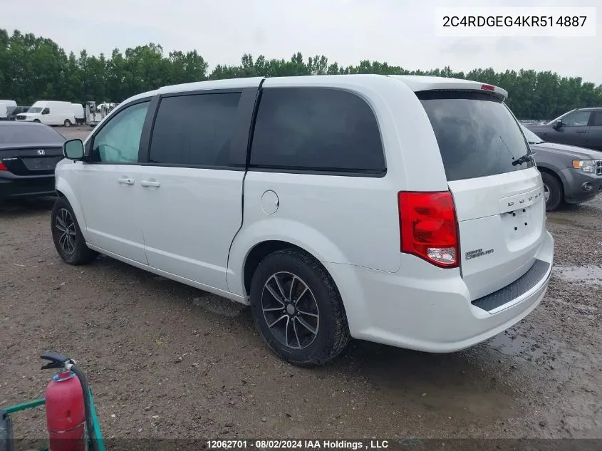 2C4RDGEG4KR514887 2019 Dodge Grand Caravan Gt