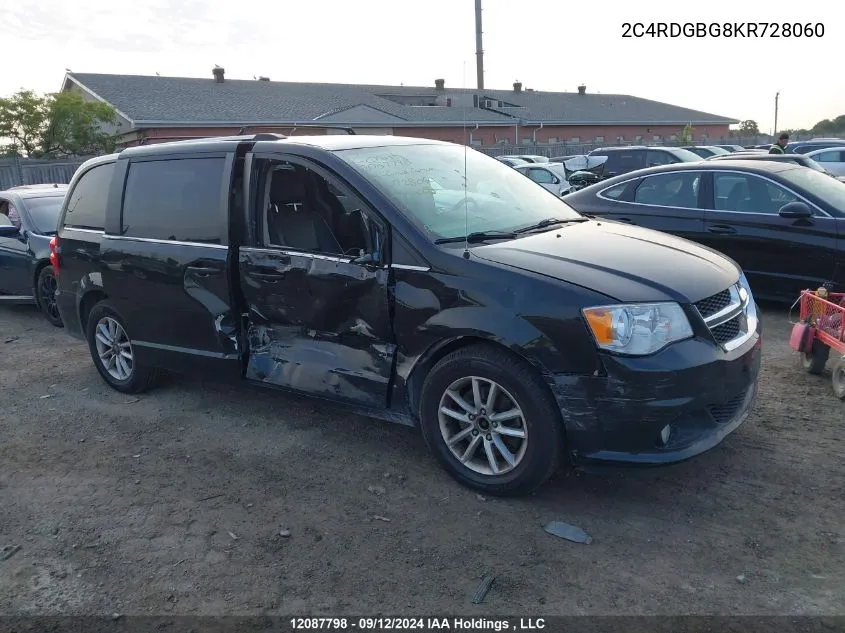 2C4RDGBG8KR728060 2019 Dodge Grand Caravan Cvp/Sxt