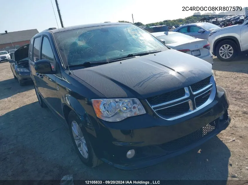 2C4RDGCG8KR807579 2019 Dodge Grand Caravan Sxt