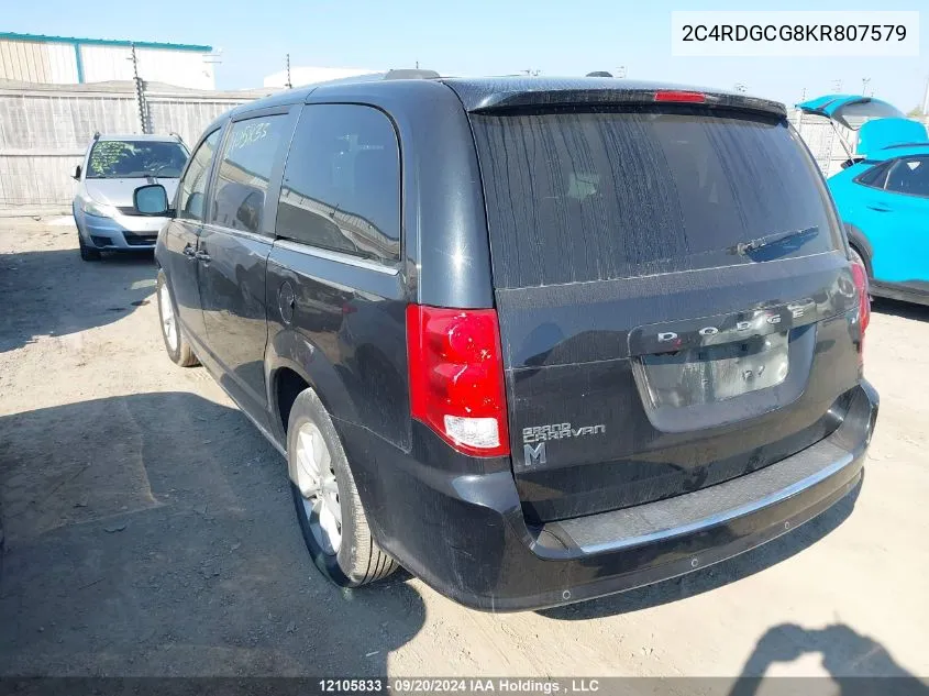 2C4RDGCG8KR807579 2019 Dodge Grand Caravan Sxt