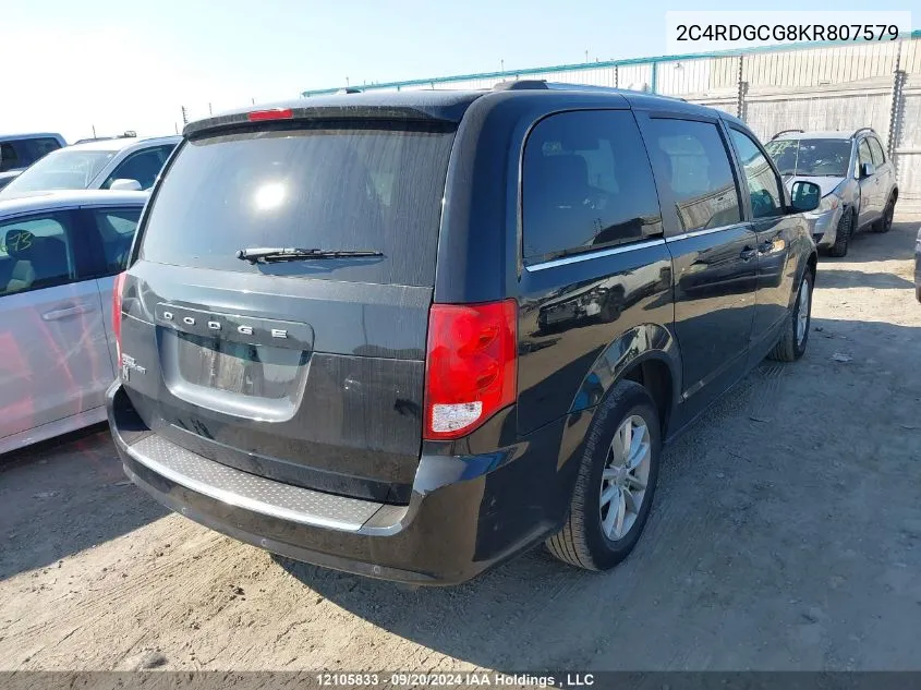 2C4RDGCG8KR807579 2019 Dodge Grand Caravan Sxt