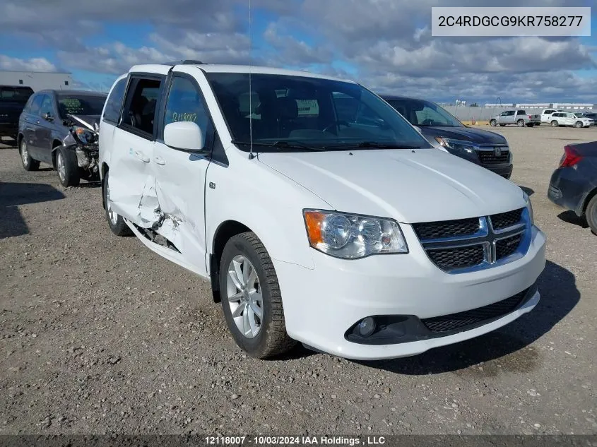 2019 Dodge Grand Caravan 35Th Anniversary Edition VIN: 2C4RDGCG9KR758277 Lot: 12118007