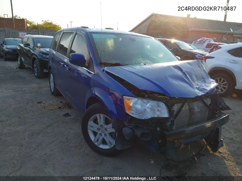 2C4RDGDG2KR710487 2019 Dodge Grand Caravan Crew