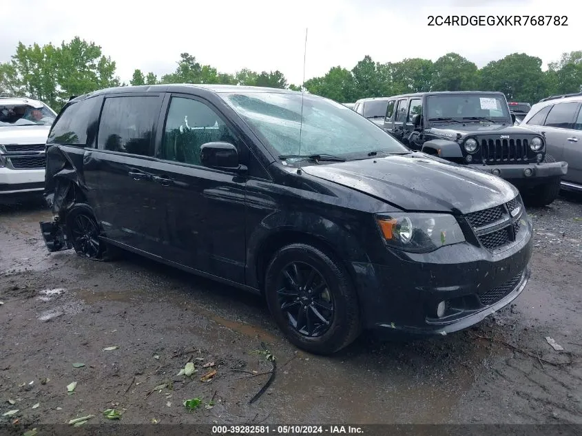 2019 Dodge Grand Caravan Gt VIN: 2C4RDGEGXKR768782 Lot: 39282581