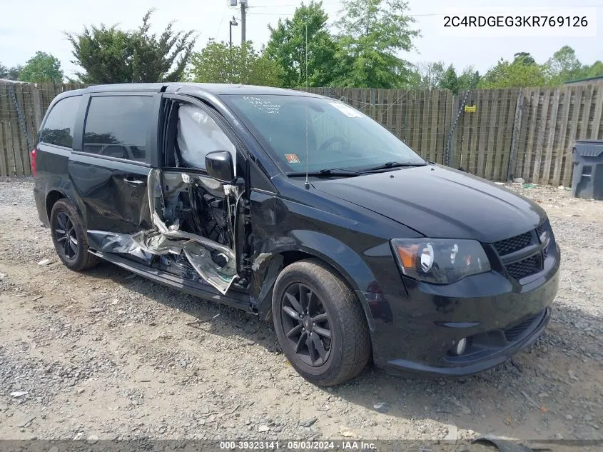 2C4RDGEG3KR769126 2019 Dodge Grand Caravan Gt