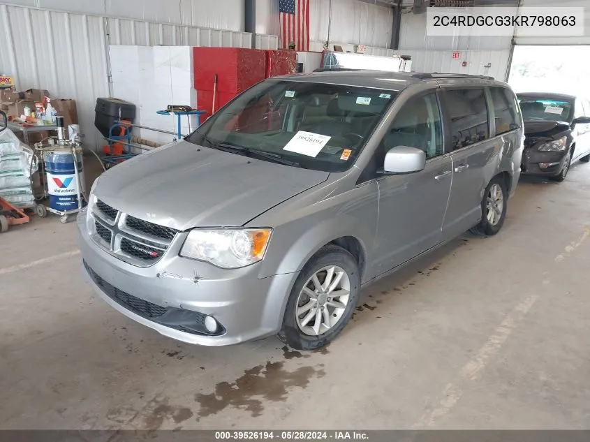 2019 Dodge Grand Caravan Sxt VIN: 2C4RDGCG3KR798063 Lot: 39526194