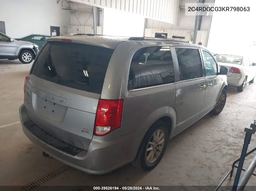 2019 Dodge Grand Caravan Sxt VIN: 2C4RDGCG3KR798063 Lot: 39526194