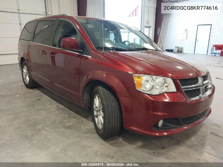 2019 Dodge Grand Caravan Sxt VIN: 2C4RDGCG8KR774616 Lot: 39550970