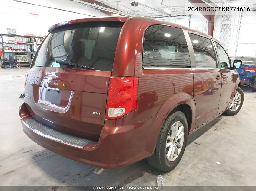 2019 Dodge Grand Caravan Sxt VIN: 2C4RDGCG8KR774616 Lot: 39550970