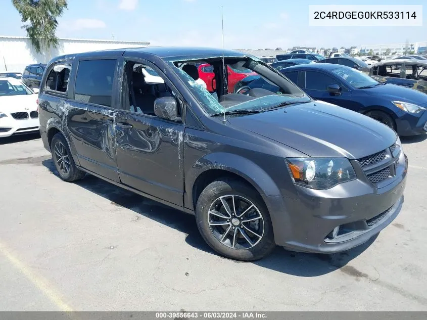 2C4RDGEG0KR533114 2019 Dodge Grand Caravan Gt