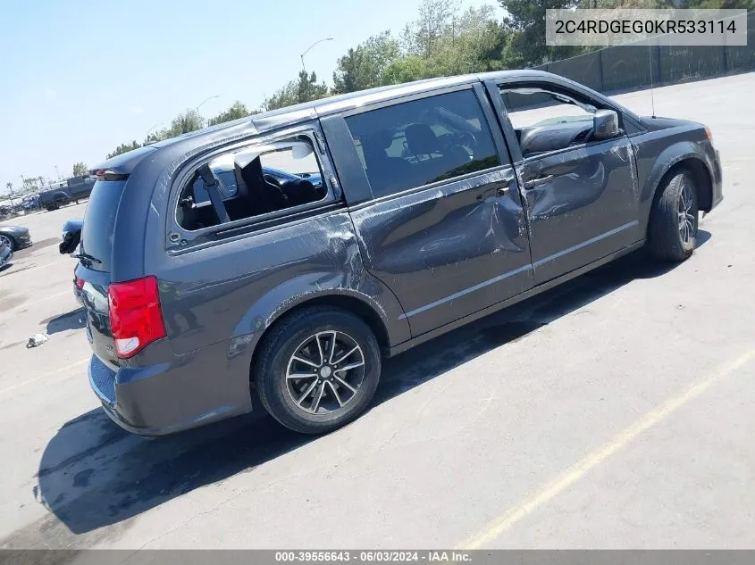 2C4RDGEG0KR533114 2019 Dodge Grand Caravan Gt