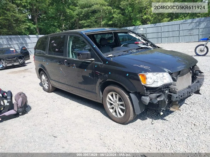 2019 Dodge Grand Caravan Sxt VIN: 2C4RDGCG5KR611924 Lot: 39573629