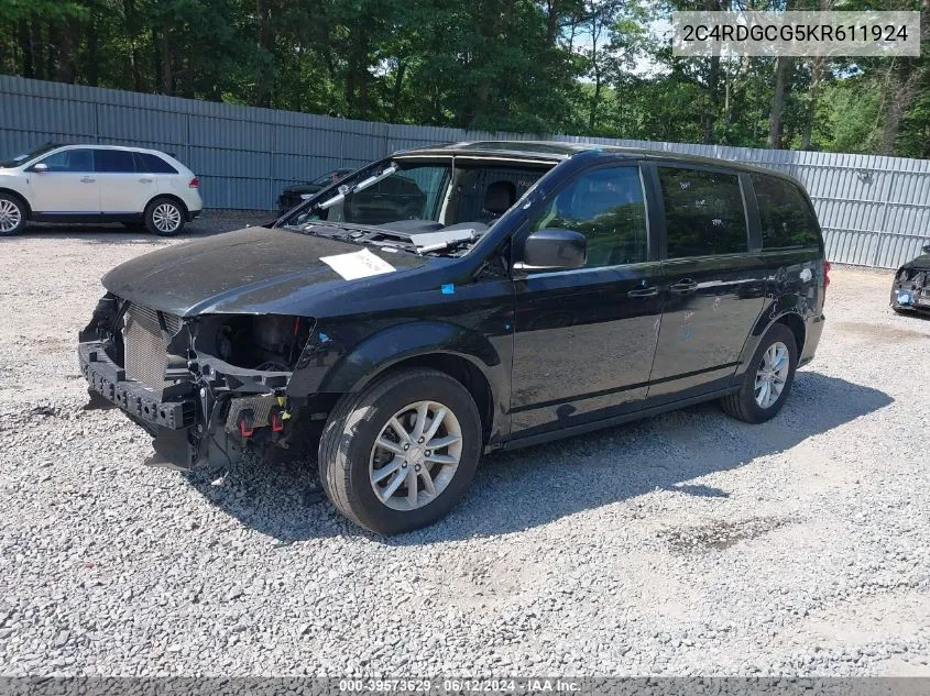 2019 Dodge Grand Caravan Sxt VIN: 2C4RDGCG5KR611924 Lot: 39573629