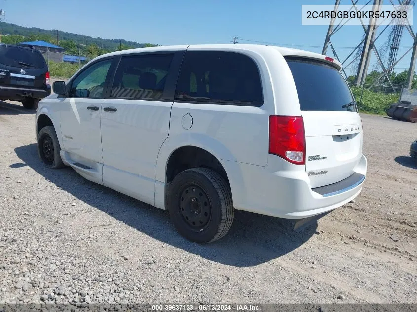 2C4RDGBG0KR547633 2019 Dodge Grand Caravan Se