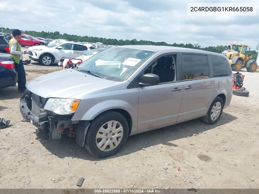 2019 Dodge Grand Caravan Se VIN: 2C4RDGBG1KR665058 Lot: 39822988