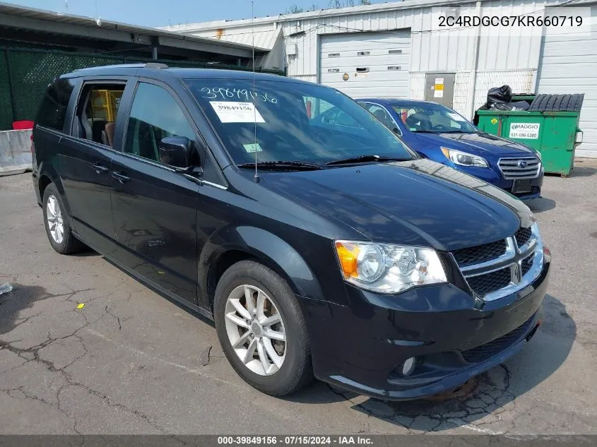 2019 Dodge Grand Caravan Sxt VIN: 2C4RDGCG7KR660719 Lot: 39849156