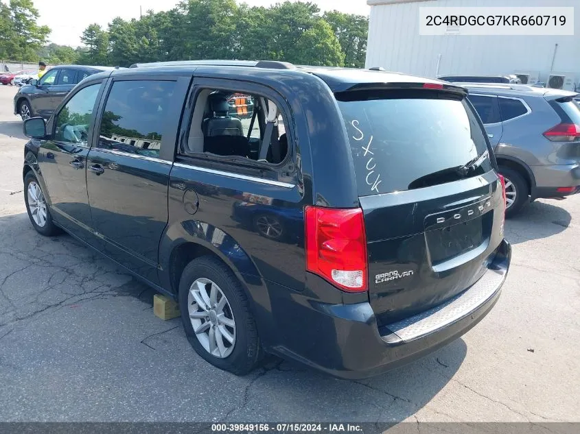 2019 Dodge Grand Caravan Sxt VIN: 2C4RDGCG7KR660719 Lot: 39849156