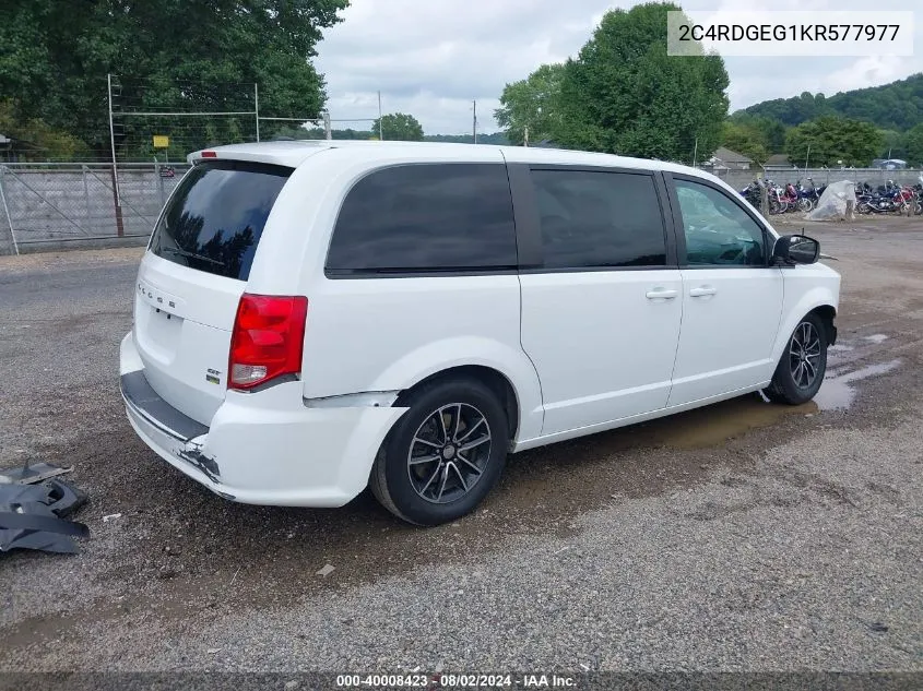 2019 Dodge Grand Caravan Gt VIN: 2C4RDGEG1KR577977 Lot: 40008423