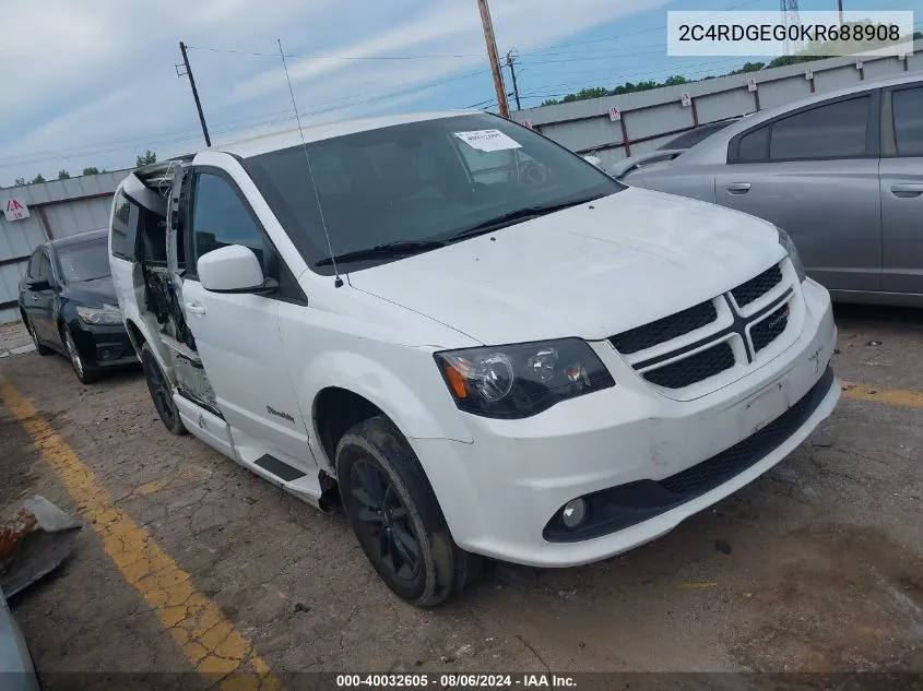 2019 Dodge Grand Caravan Gt VIN: 2C4RDGEG0KR688908 Lot: 40032605