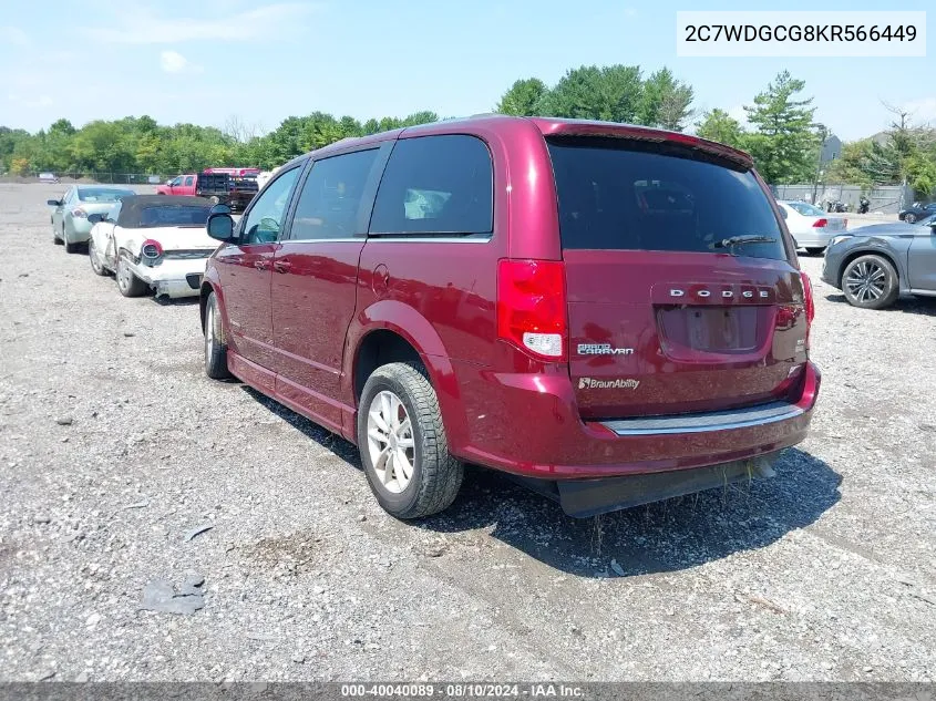 2019 Dodge Grand Caravan Sxt VIN: 2C7WDGCG8KR566449 Lot: 40040089