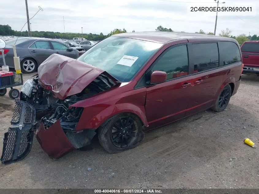 2C4RDGEG5KR690041 2019 Dodge Grand Caravan Gt