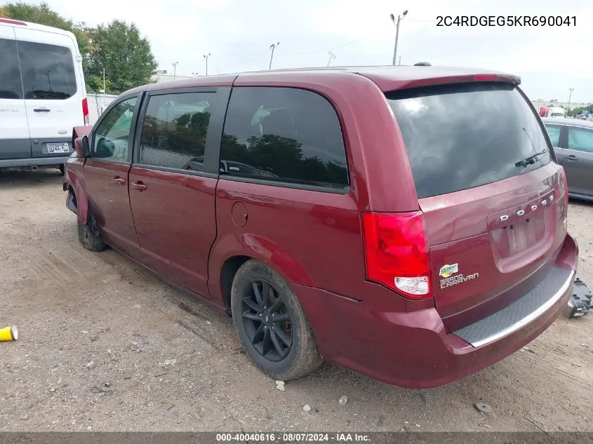 2C4RDGEG5KR690041 2019 Dodge Grand Caravan Gt