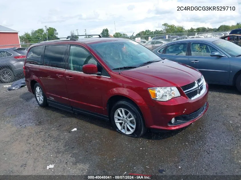 2019 Dodge Grand Caravan Sxt VIN: 2C4RDGCG3KR529710 Lot: 40048041