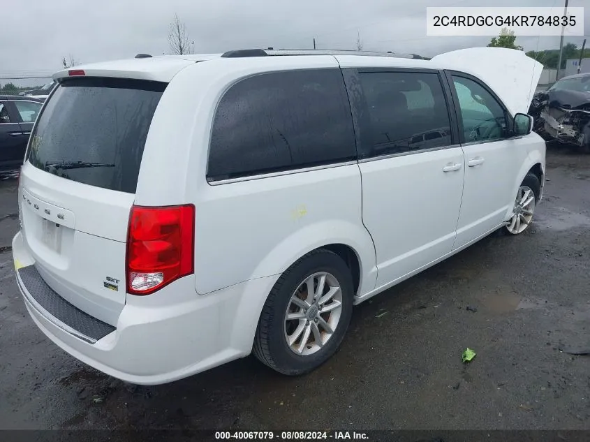 2019 Dodge Grand Caravan Sxt VIN: 2C4RDGCG4KR784835 Lot: 40067079