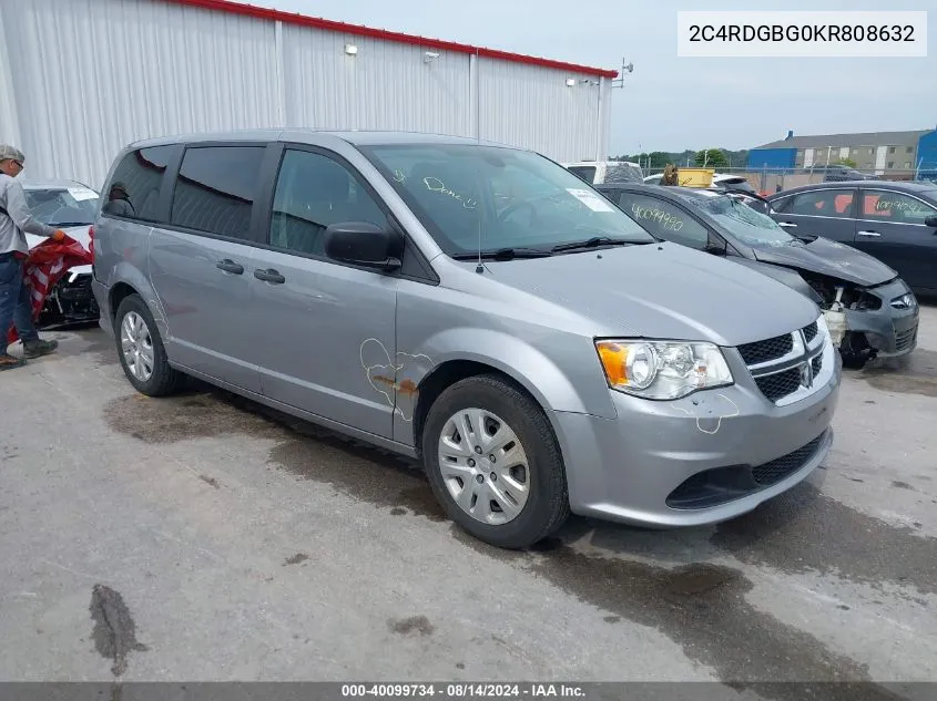 2C4RDGBG0KR808632 2019 Dodge Grand Caravan Se