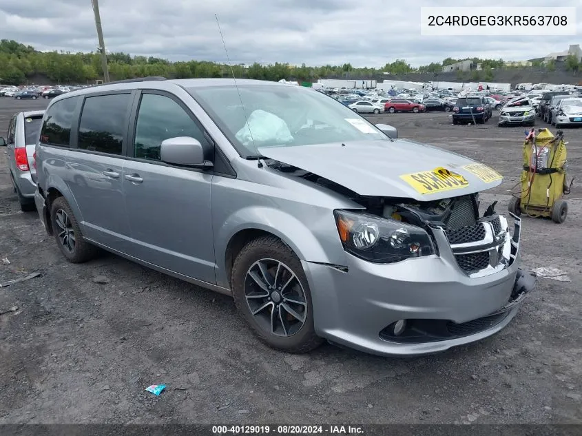 2019 Dodge Grand Caravan Gt VIN: 2C4RDGEG3KR563708 Lot: 40129019