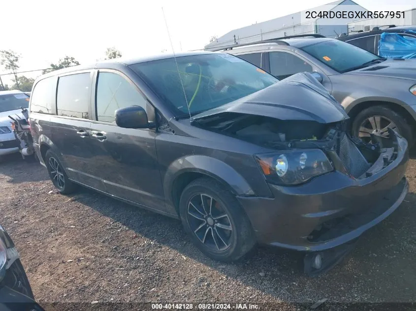 2C4RDGEGXKR567951 2019 Dodge Grand Caravan Gt