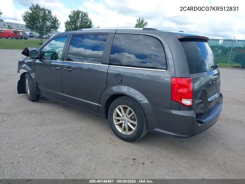 2C4RDGCG7KR512831 2019 Dodge Grand Caravan Sxt