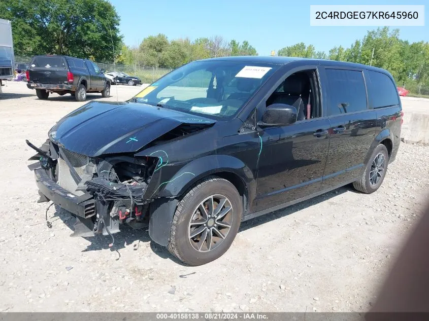 2C4RDGEG7KR645960 2019 Dodge Grand Caravan Gt