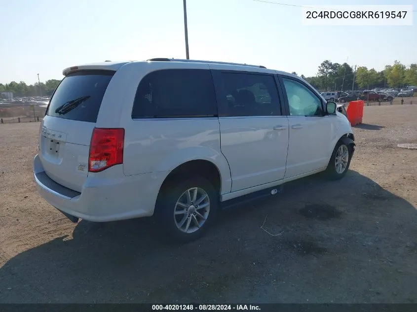 2019 Dodge Grand Caravan Sxt VIN: 2C4RDGCG8KR619547 Lot: 40201248