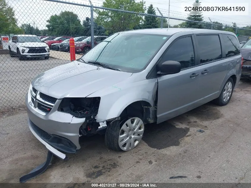 2019 Dodge Grand Caravan Se VIN: 2C4RDGBG7KR641590 Lot: 40213127