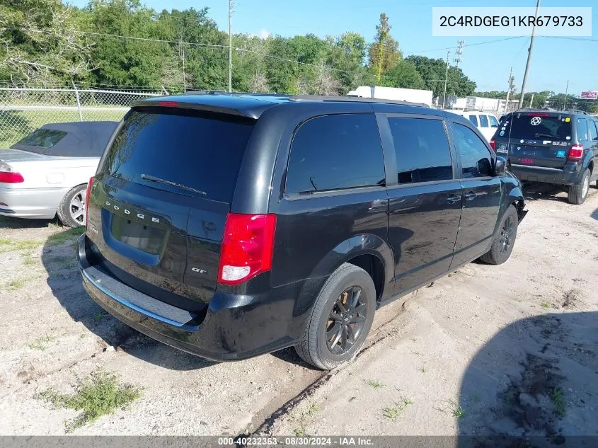 2019 Dodge Grand Caravan Gt VIN: 2C4RDGEG1KR679733 Lot: 40232363