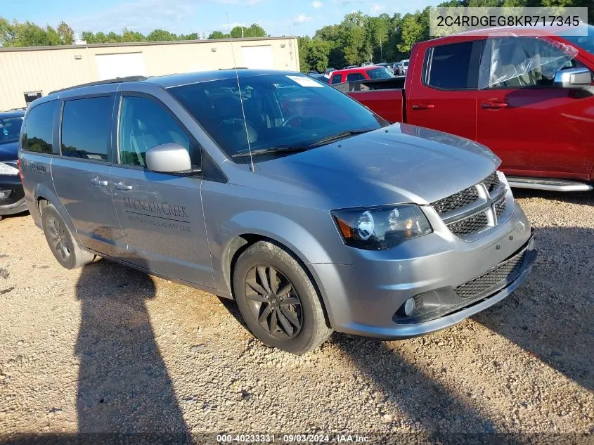 2019 Dodge Grand Caravan Gt VIN: 2C4RDGEG8KR717345 Lot: 40233331