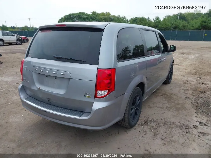 2019 Dodge Grand Caravan Gt VIN: 2C4RDGEG7KR682197 Lot: 40238297