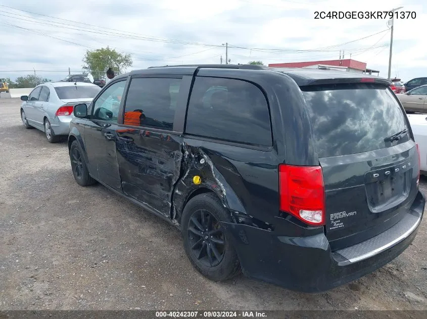 2C4RDGEG3KR791370 2019 Dodge Grand Caravan Gt